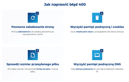 infografika przedstawiająca, jak naprawić błąd 400