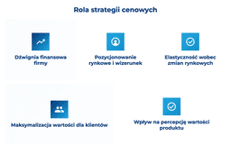 infografika przedstawiająca rolę strategii cenowych