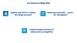 infografika przedstawiająca, co oznacza błąd 500