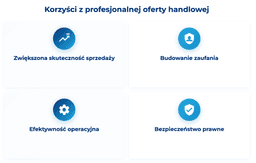 infografika przedstawiająca korzyści z profesjonalnej oferty handlowej