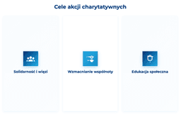 infografika przedstawiająca cele akcji charytatywnych