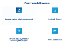 infografika przedstawiająca formy opodatkowania