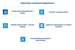 infografika przedstawiająca elementy customer experience
